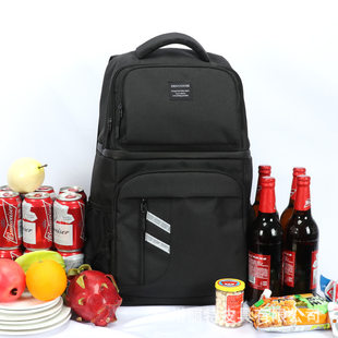 Double-layer thermos, capacious backpack, waterproof bag, cooled picnic bag, increased thickness, worn on the shoulder