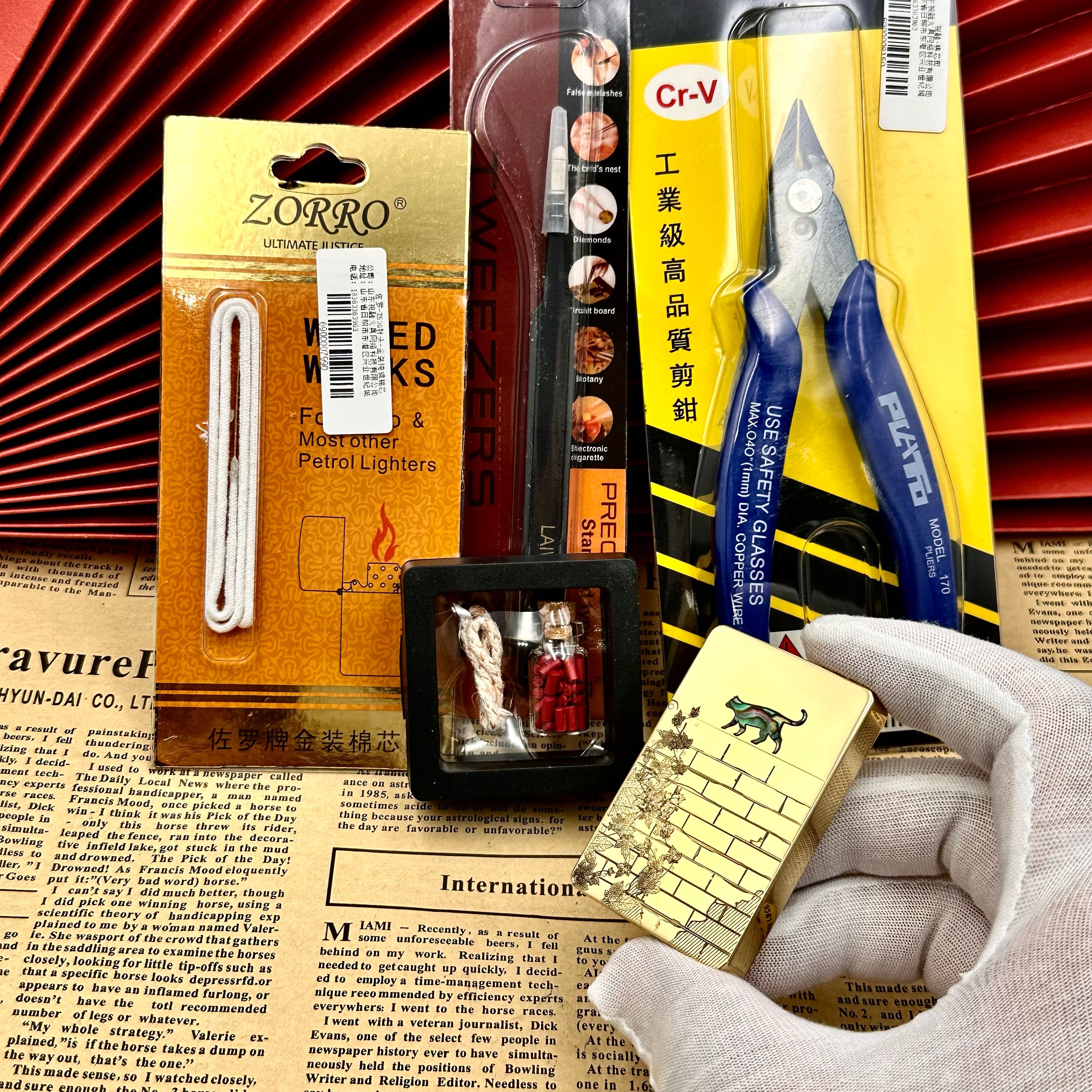 佐罗ZL8超薄黄铜煤油打火机