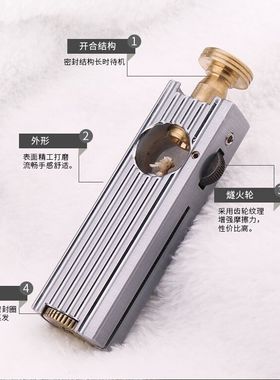 【祝融火具】复古横向煤油打火机烟斗老式战壕古董男士定制收藏机