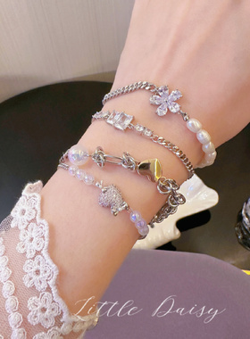 日系轻奢女合金锆石日韩