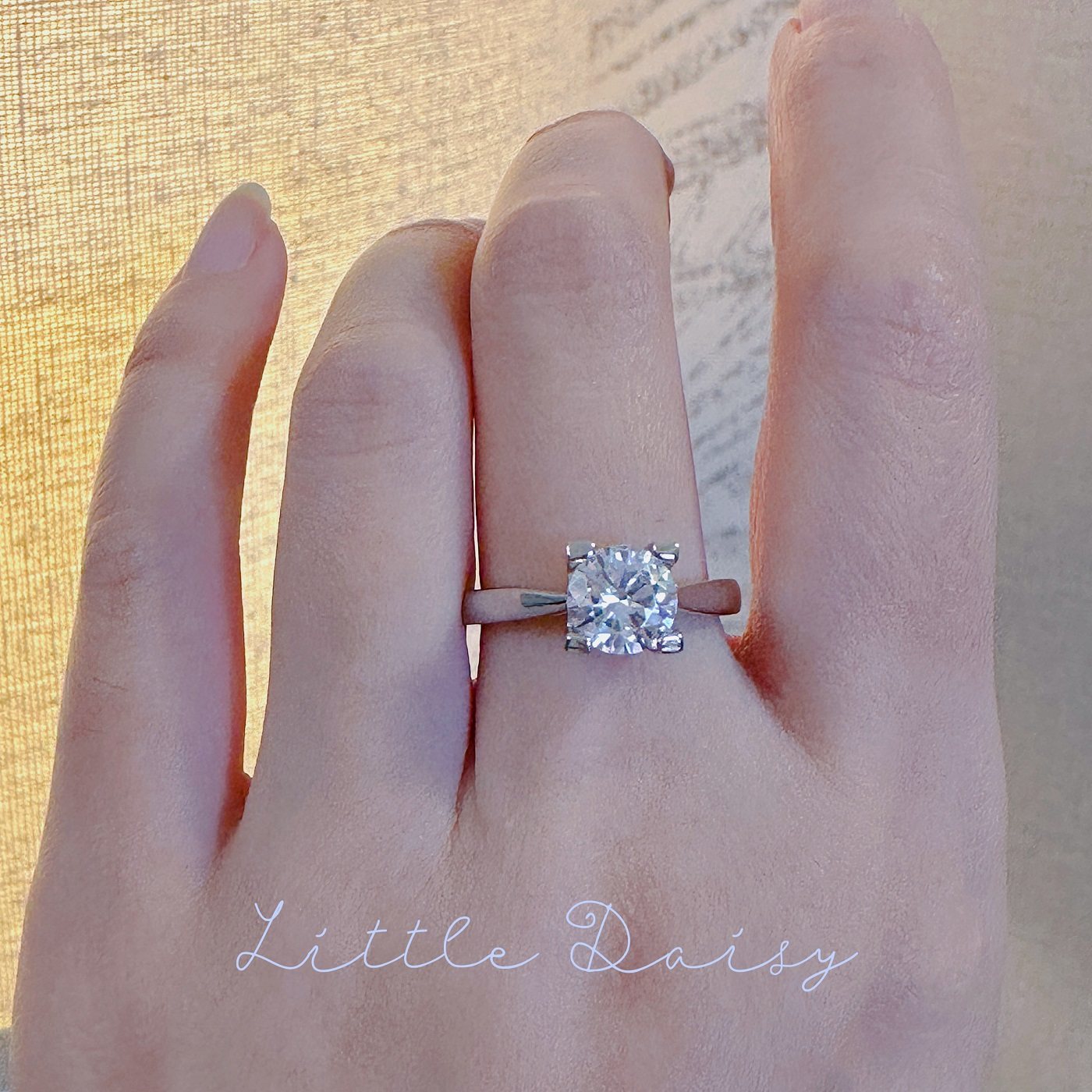 Little Daisy老钱风钻戒纽约名媛优雅h*w气质时髦知识分子风戒指