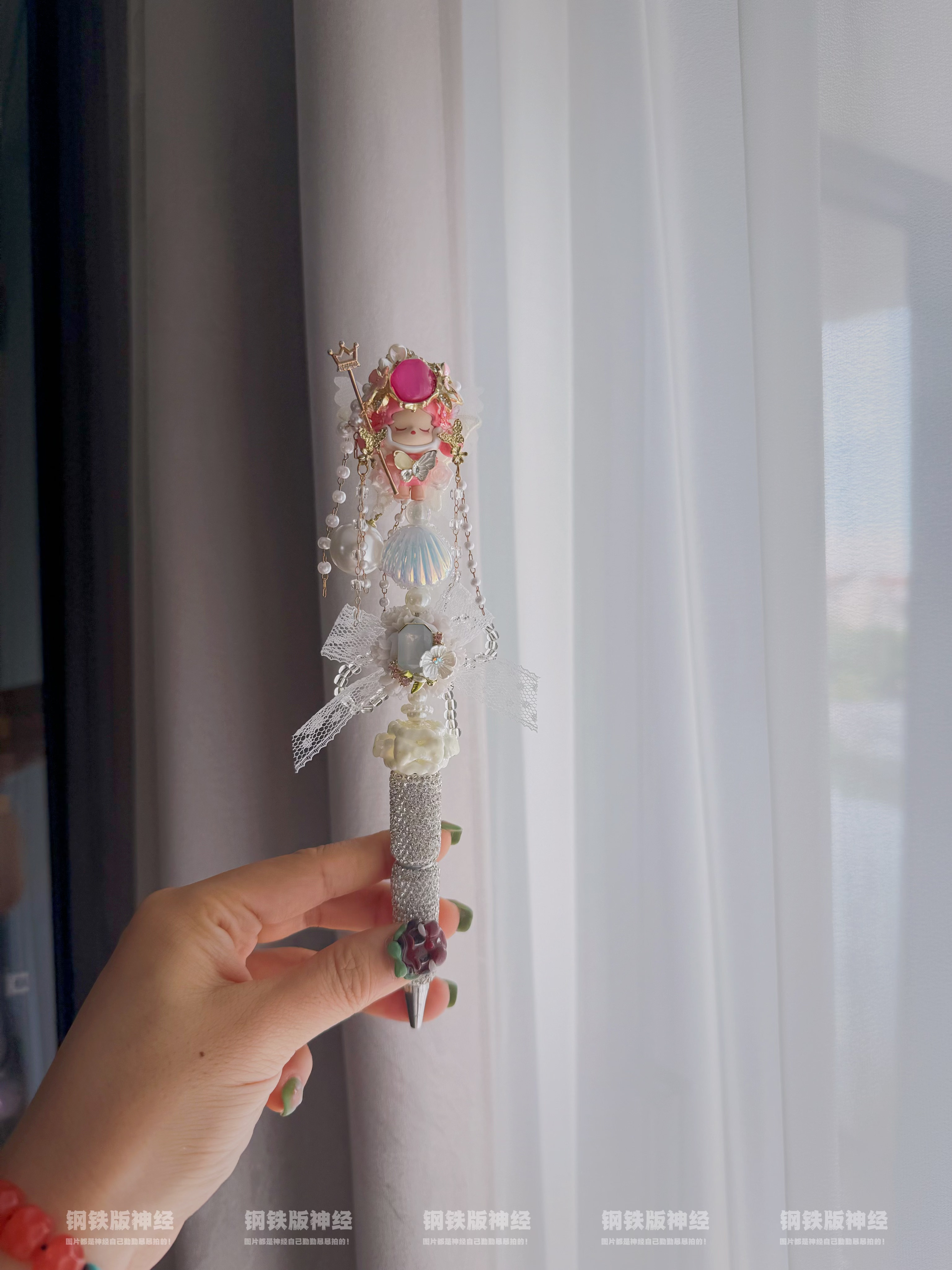 孤神经重工手作改娃珍珠贝壳蝴蝶SP抱抱好梦高颜值满钻扭扭圆珠笔