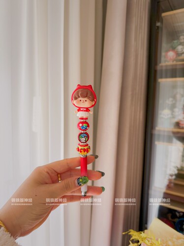 神经手作孤品可爱小红帽圣诞新年氛围感触控圆珠笔高品质感潮玩礼