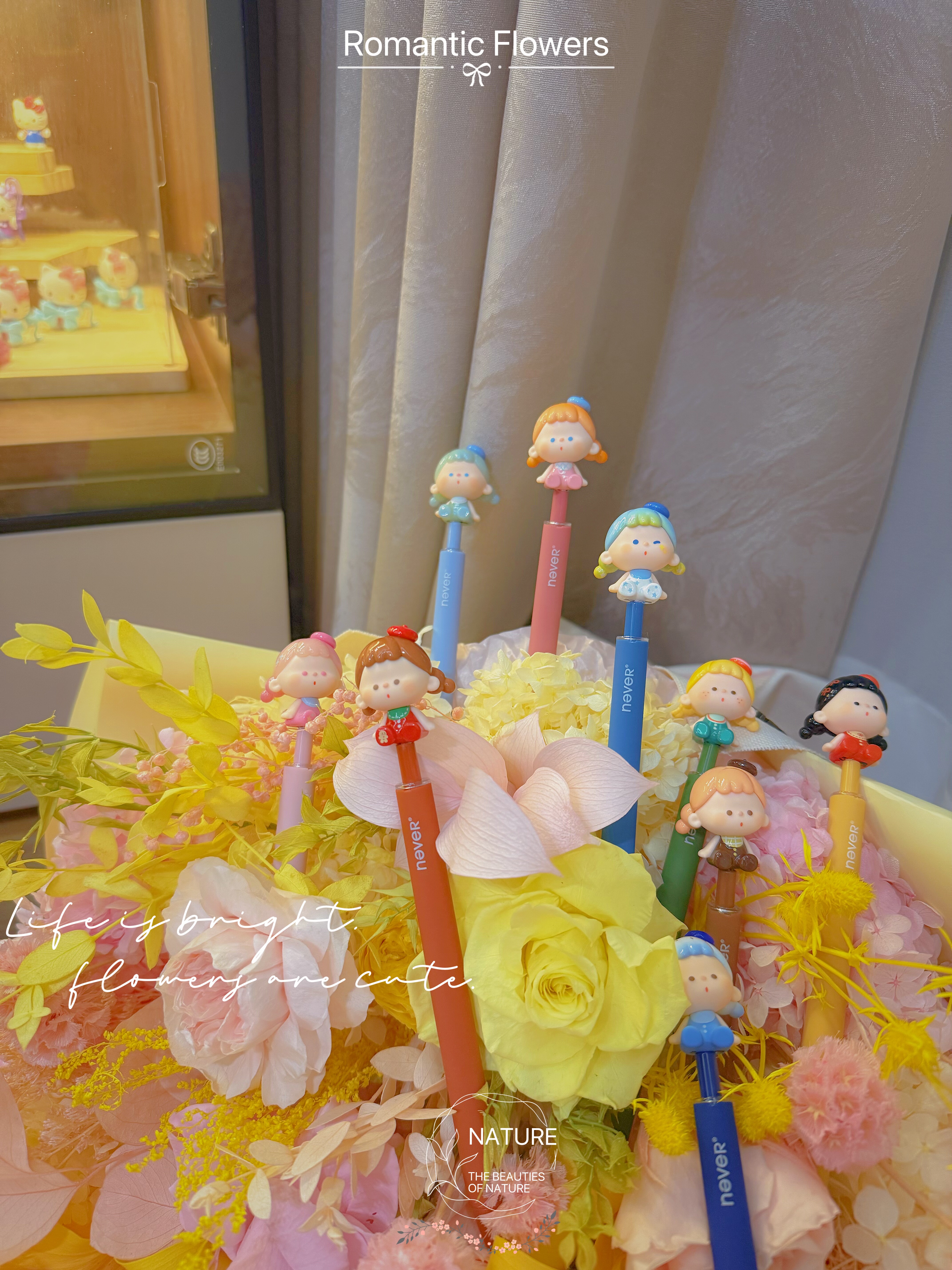 神经手作现货无忧哒娃正品敲可爱萌粒高颜值ins风潮玩never中性笔