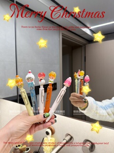 神经手作正品小胖丁中性笔敲可爱果冻脑袋小pino萌粒笔新年潮玩礼