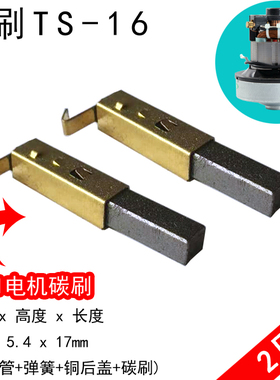 TS-16吸尘器电机碳刷SC-861 SA2801-AL HCX-S22 5.4x5.4x17mm