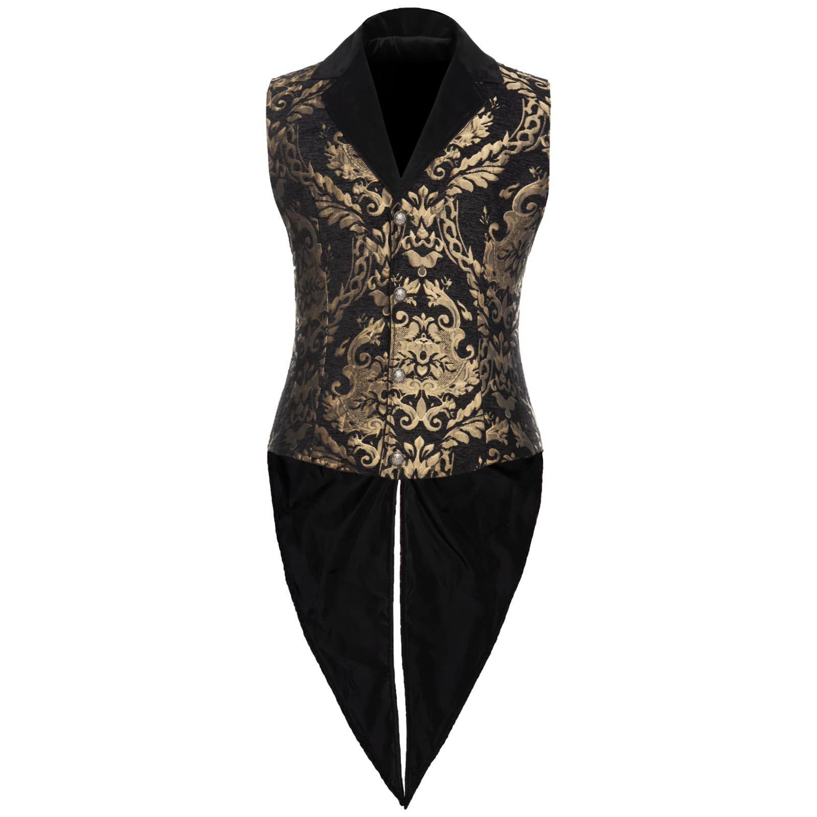 外贸中世纪哥特式燕尾服马甲男士无袖蒸汽朋克文艺复兴马甲服装