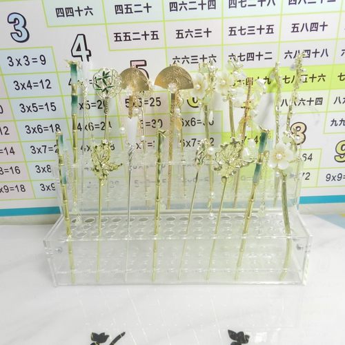 亚克力发簪收纳摆摊展示架簪娘收纳盒发饰首饰收纳盒古风簪子整理