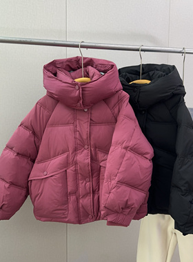 牛哆哆2024冬新款连帽羽绒服90白鸭绒休闲宽松短款保暖外套54650