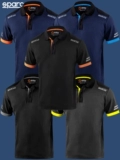Гоночный автомобиль, летняя дышащая футболка polo, стиль, короткий рукав