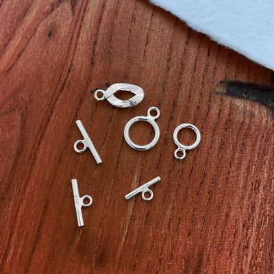 999足银珍珠项链手链扣子OT扣