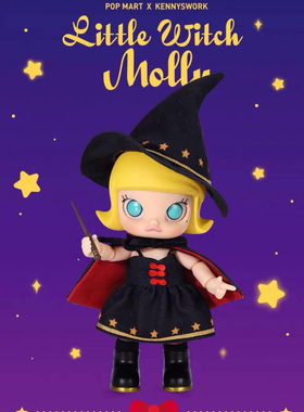 泡泡玛特绝版娃娃Mollybjd小魔女关节可动玩偶popmart茉莉