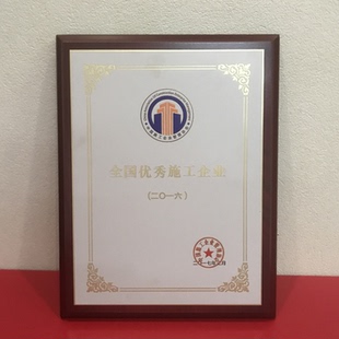 金属金箔钛金奖牌铜牌定制工程建筑建设类优秀企业先进集体奖牌