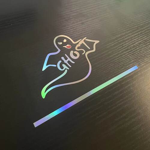 玫瑰幽灵Braintec GHOST光学太阳膜logo汽车贴纸 镭射电动车贴纸