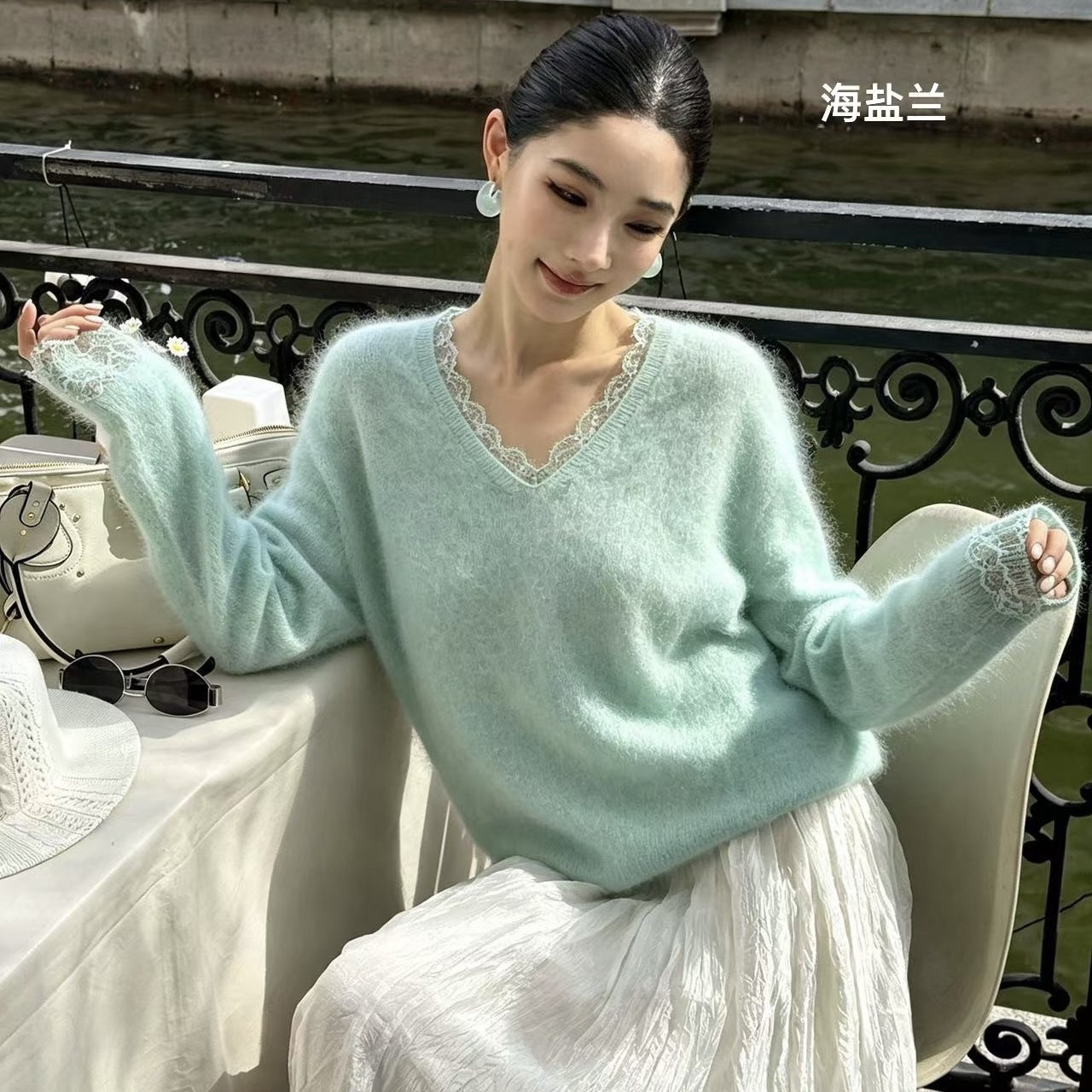 2026秋冬新款羊绒拉绒拉毛蕾毛针织衫