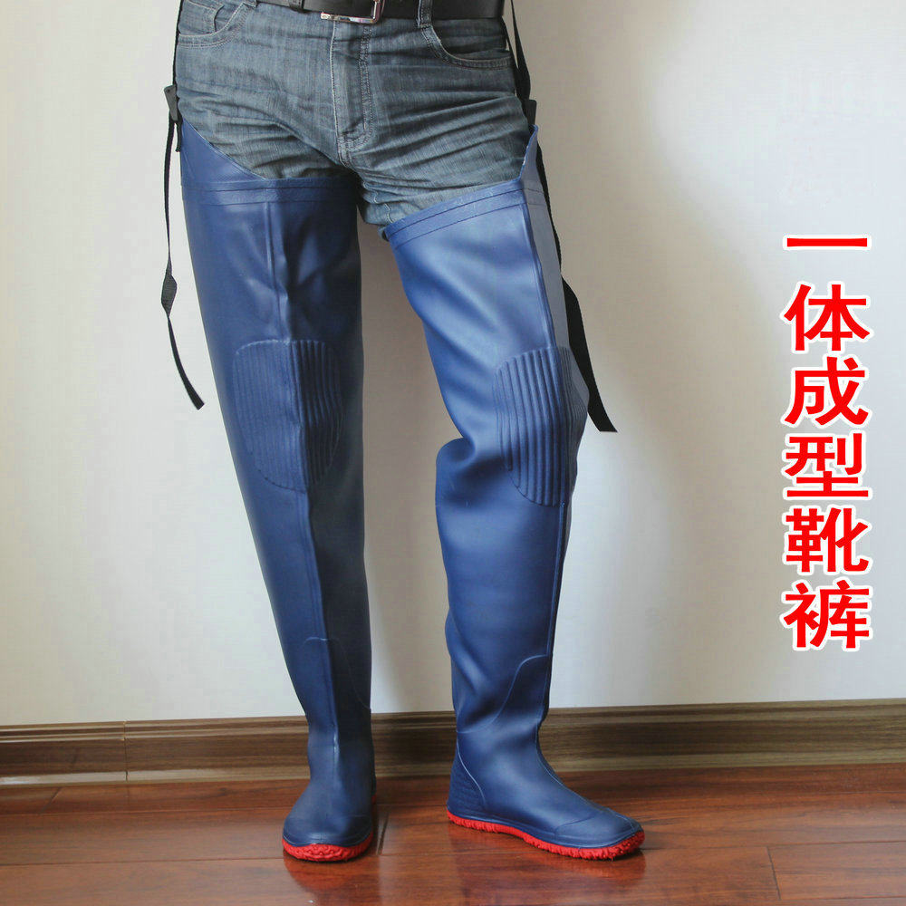 一体插秧靴裤靴防水靴男水田靴农田靴捕鱼水鞋耕田靴下水裤稻田裤