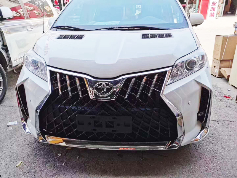 适用11-20款丰田塞纳改装大小包围保险杆Sienna SE前后杠机盖中网