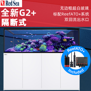 鱼缸大型客厅玄关海水缸珊瑚缸底柜底滤超白玻璃水族箱 红海隔断式