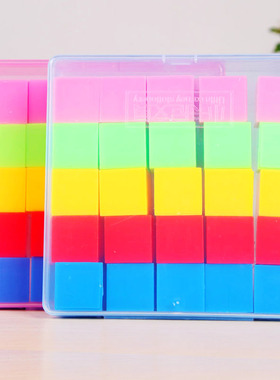 小卡尼0102几何体套装五彩正方体25个装立体2CM学具数学小学生DIY