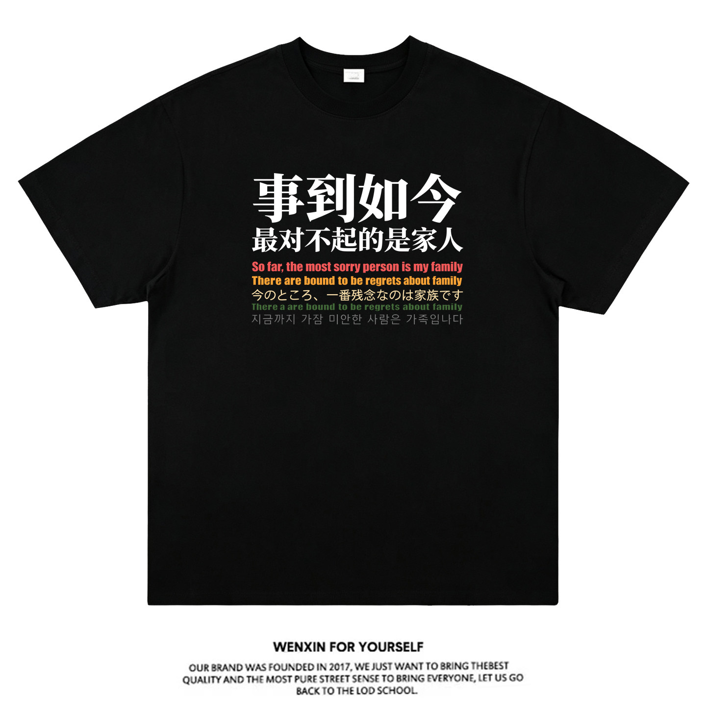 事到如今最对不起的是家人T恤