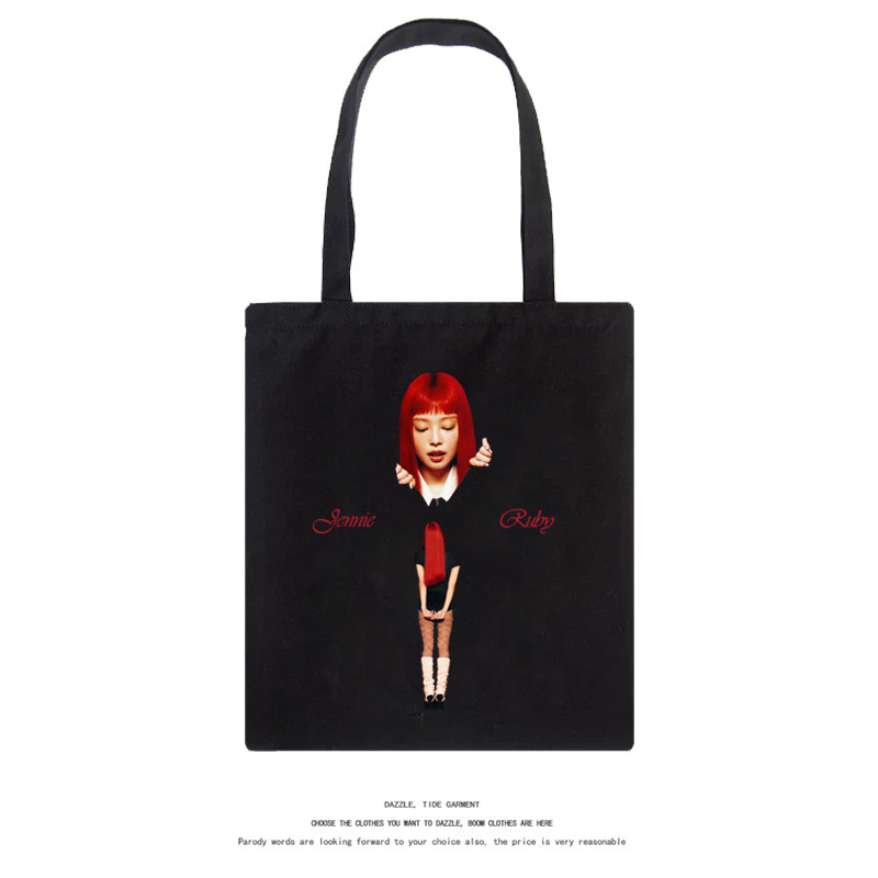 金智妮Jennie同款专辑ruby周边帆布包时尚单肩包应援手提购物袋,箱包皮具/热销女包/男包,时尚帆布包,淘宝优惠券,粉丝福利购,淘宝优惠卷