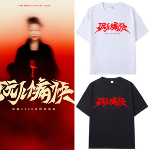 田震玩个痛快2026演唱会同款周边短袖T恤男女应援北京半袖上衣服