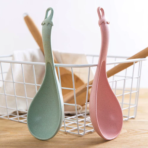 Пшеничная солома с длинной суп -ложкой, домашнее использование кара каша кухня кухня японская суп -суп -ложка пластиковая ложка ложка ложки ложки ложки ложки ложки ложки ложки ложки ложки