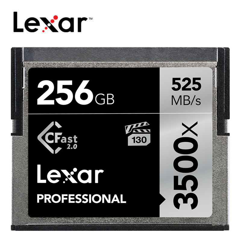 lexar/雷克沙cf256g 3500x 525mb/s4k高速摄像机内存卡cfast2.0卡