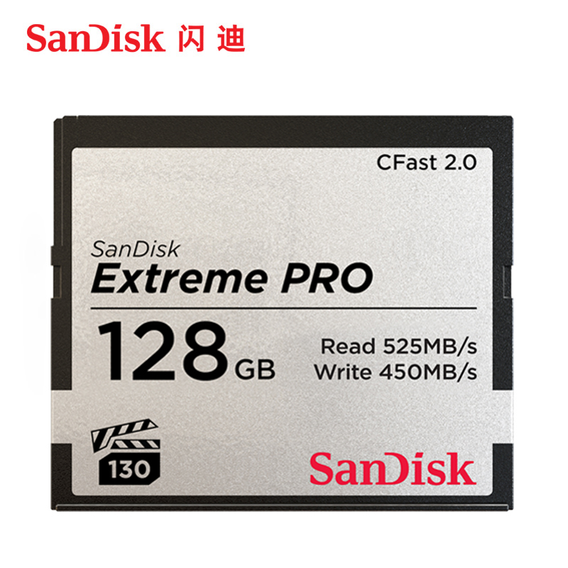 SanDisk闪迪CF 128G内存卡CFAST2.0高速相机存储卡相机卡525MB 闪存卡/U盘/存储/移动硬盘 闪存卡 原图主图