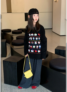 【可爱kt】西西家女童2026春款卡通长袖T恤儿童休闲上衣JX91300