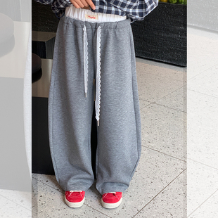 【双腰】西西家女童2025秋新款弯刀裤儿童休闲百搭阔腿裤DF15717