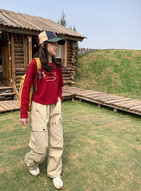 【奔跑狗】西西家女童2025秋新款卡通长袖T恤儿童百搭上衣JX91426