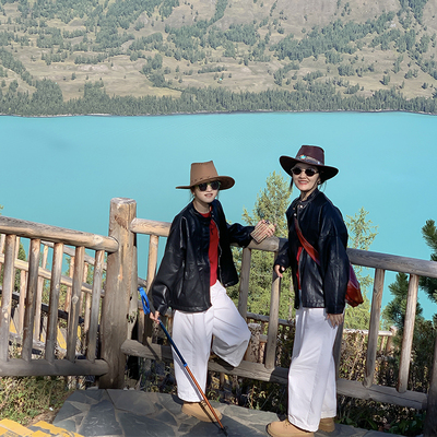 西西家女童秋款百搭皮衣外套