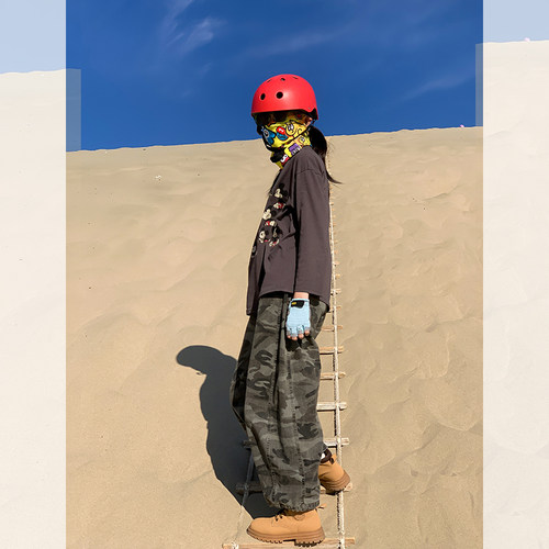 西西家女童秋款亲子休闲迷彩裤