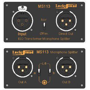 乐士达Luckysound MS113 MS813 MS1213 MS1613 话筒信号分配器