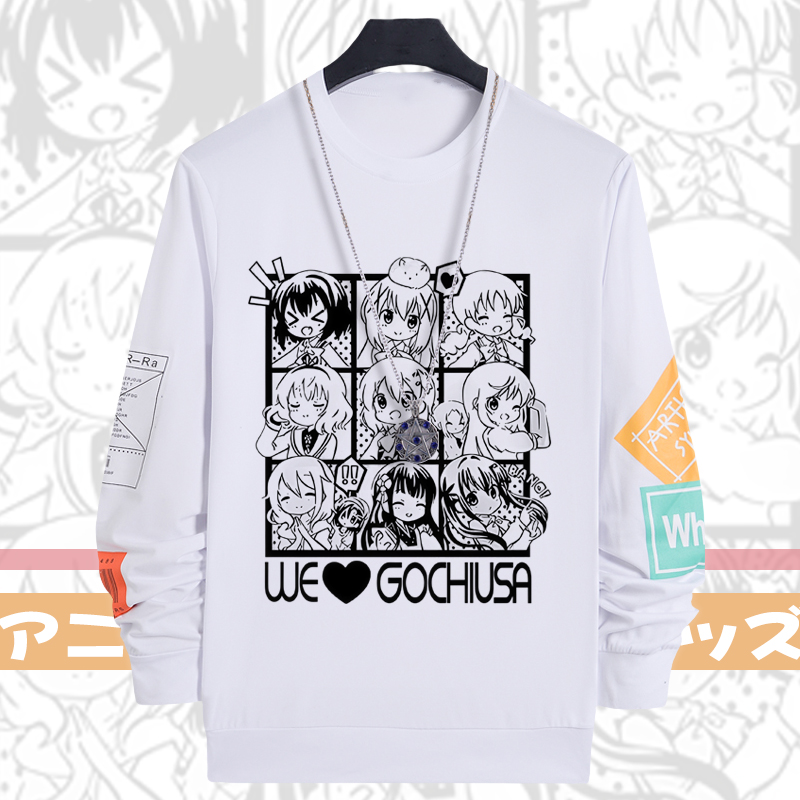 请问您今天要来点兔子吗衣服香风智乃二次元动漫短长袖t恤痛衣cos