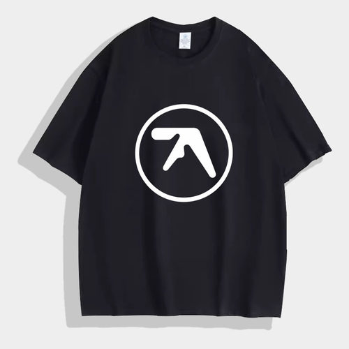 Aphex TwinTee顶点双胞胎兄弟LOGO复古vintage复古短袖T恤纯棉tee