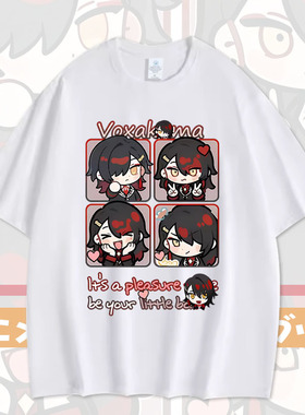 Voxakuma周边虚拟偶像彩虹社luxiem短袖纯棉T恤痛衣服动漫二次元