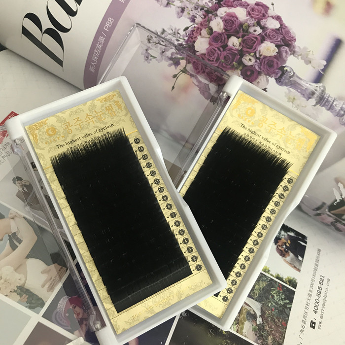 进口公主嫁接睫毛蚕丝绒纯貂毛抗菌逼真自然密排种植假睫店长推荐