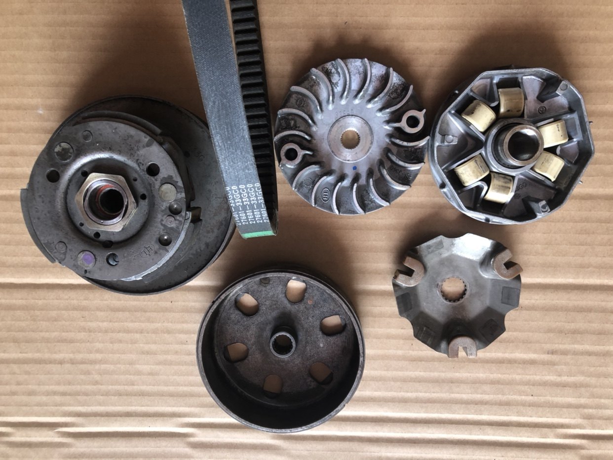 轻骑铃木韵彩100 qs100t原装hl离合器总成普利盘后甩块板东皮带