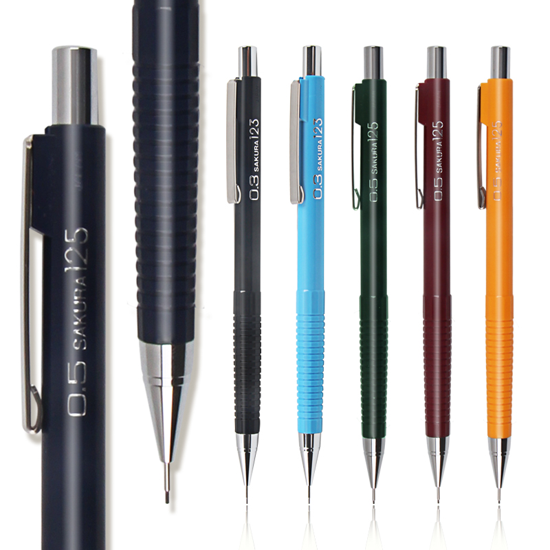 防断铅 樱花自动铅笔 0.3 0.5 0.7 0.9mm 漫画手绘书写 活动铅笔