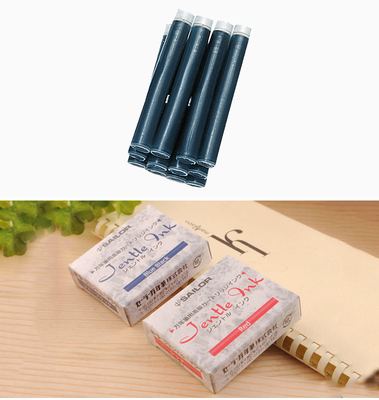 日本SAILOR  写乐水性染料颜料 墨胆 墨囊 补充液 12支装 13-0402