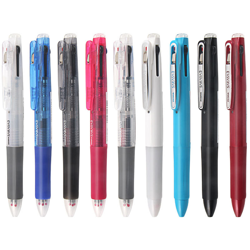 日本ZEBRA斑马J3J2多功能笔 三色中性笔 SARASA多色中性笔