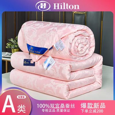 希尔顿酒店专用正品蚕丝被100桑蚕丝夏凉被空调被春秋被加厚冬被