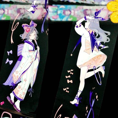手帐分装胶带 暖阳 Likey文创 台制PET人物日风女孩素材流麻咕卡