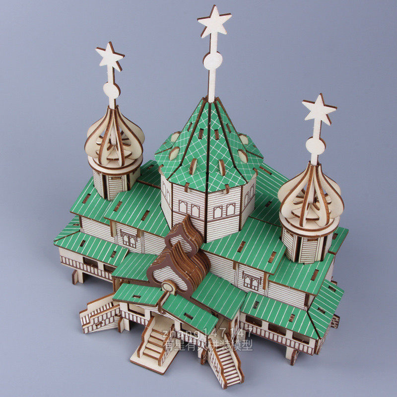 DIY 손으로 조립한 나무 크리스마스 선물 건물 모델 8-10-12세 소녀를 위한 3D 입체 퍼즐 장난감