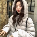 现货ELUCP 新国标90白鸭绒户外羽绒服休闲连帽女韩风保暖排骨外套