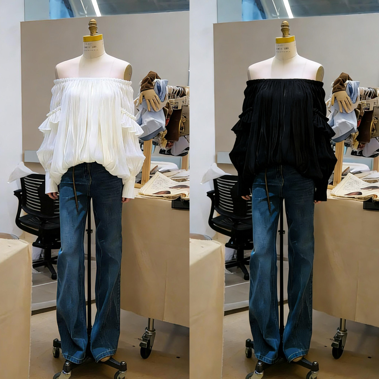 2026春季新款徐璐显瘦阔腿牛仔裤女高级感直筒宽松百搭休闲长裤