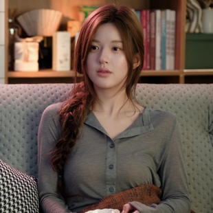 T恤罩衫 长袖 上衣 微透半开亨利领薄款 现货许我耀眼赵露思许妍同款