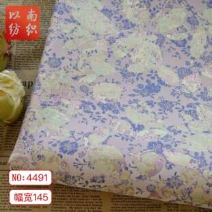 优雅闪粉亮丝连衣裙色织化妆包布料绝美繁花时装新年马甲提花面料